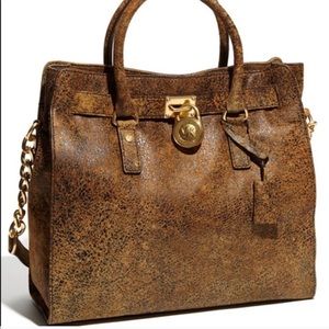 Michael Kors Distressed Satchel